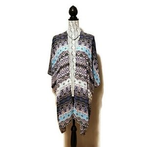 Daniel Rainn Geometric Duster, Cardigan, Kimono